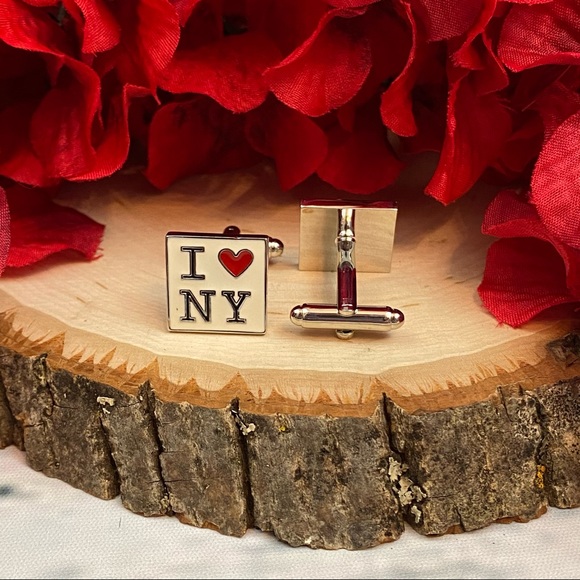 ‘I ❤️ NY’ I Love New York Square Cufflinks - Picture 11 of 16